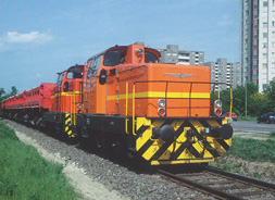Sandzug mit 2 Lokomotiven